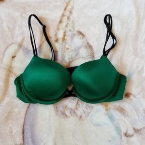 Victoria Secret emerald green pushup bra